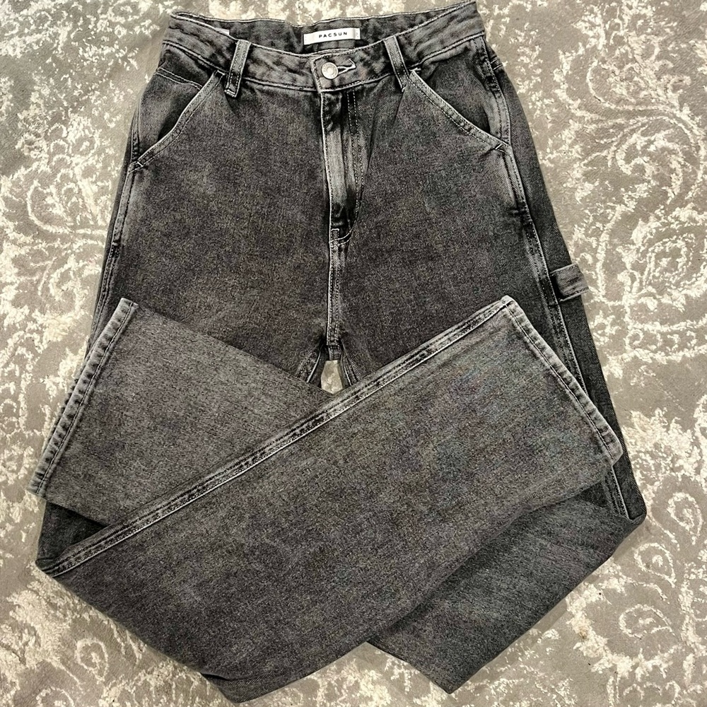 PacSun 90’s Boyfriend Carpenter Jeans in Black - Picture 7 of 15